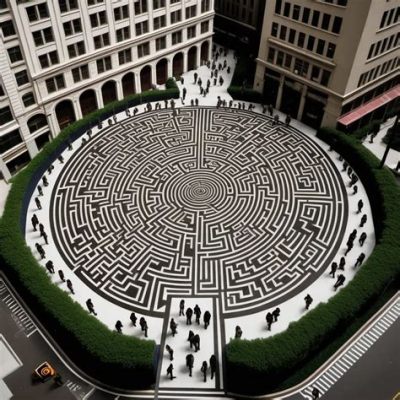 Urban Labyrinth - Surrealist Tapestry of Chaos and Serenity!